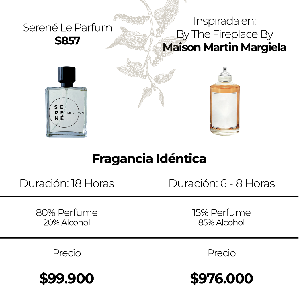 Serené Le Parfum S857 Inspirada en By The Fireplace By Maison Martin Margiela (Kit 50 ML)