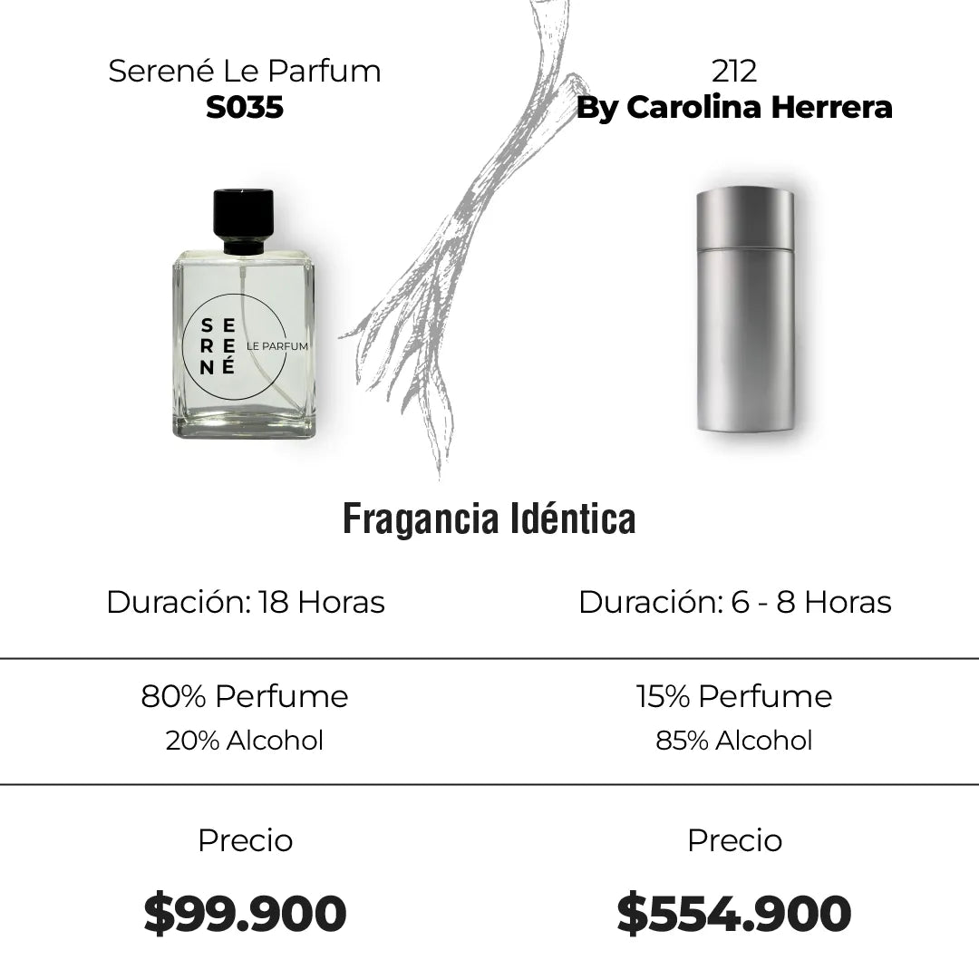 Serené Le Parfum S035 - Inspirada en 212 por Carolina Herrera
