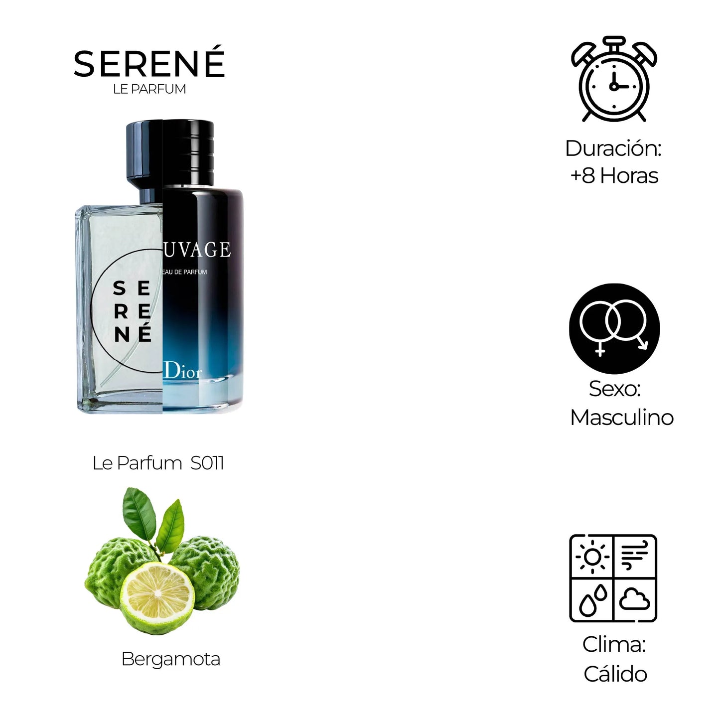 Serené Le Parfum S011 Inspirada en Sauvage Dior By Christian Dior