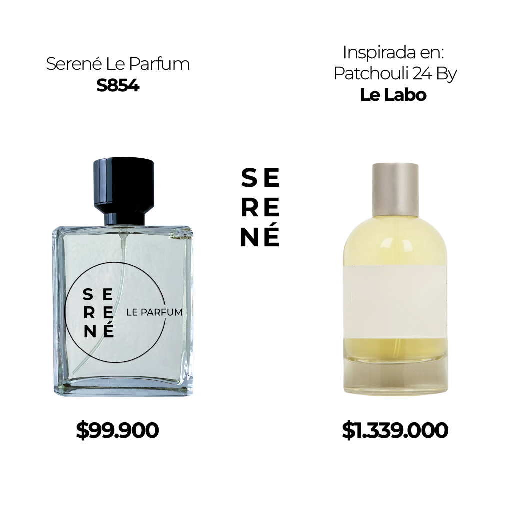 Serené Le Parfum S854 Inspirada en: Patchouli 24 By Le Labo (Kit 50 ML)