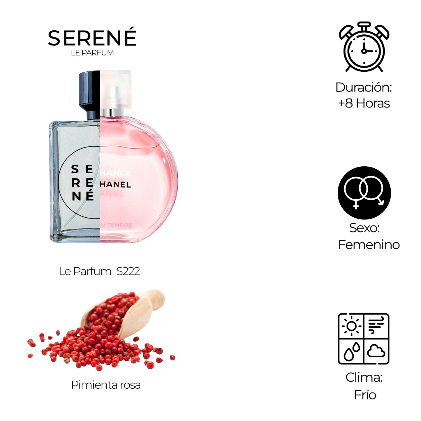 Serené Le Parfum S222 Inspirada en Chance Eau Tendre By Chanel