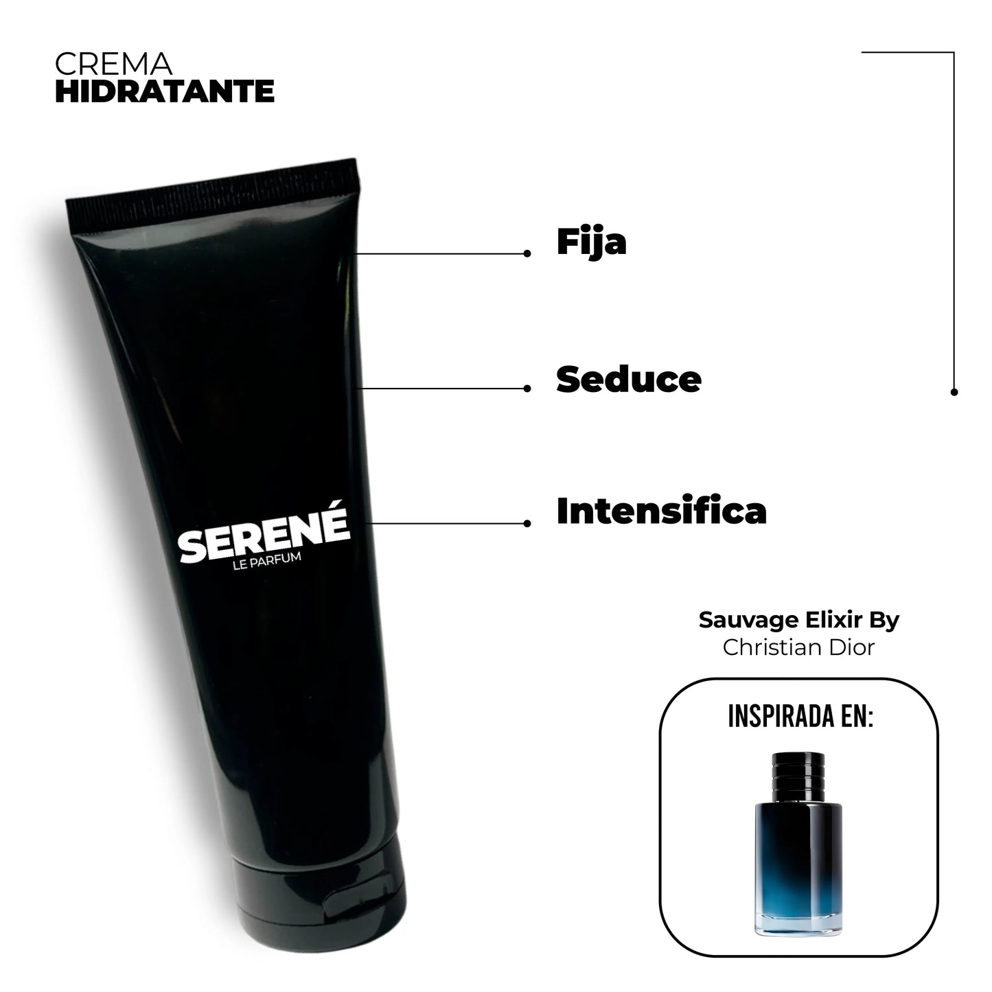 Crema Hidratante Serené C030 Inspirada en Sauvage Elixir By Christian Dior