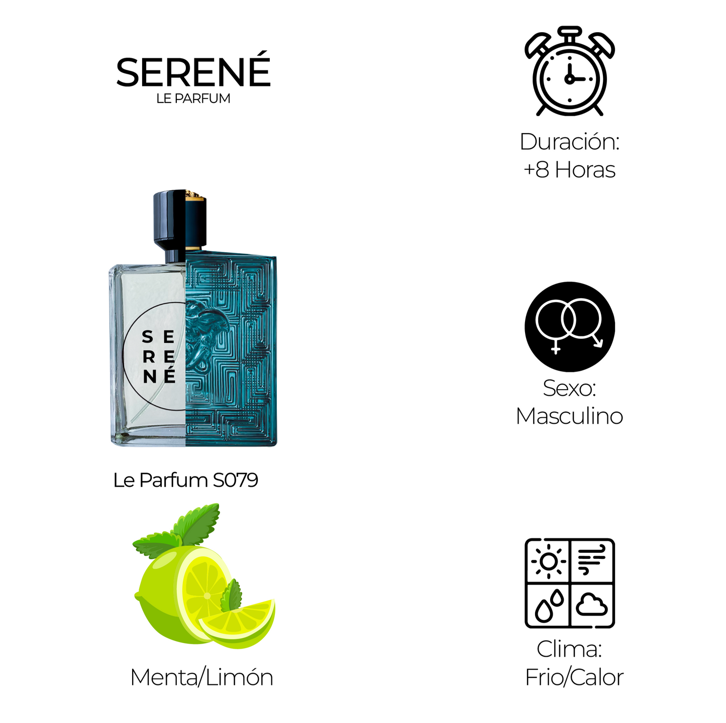 Serené Le Parfum S079 - Inspirada en Eros por Versace (50 ML POR 120)