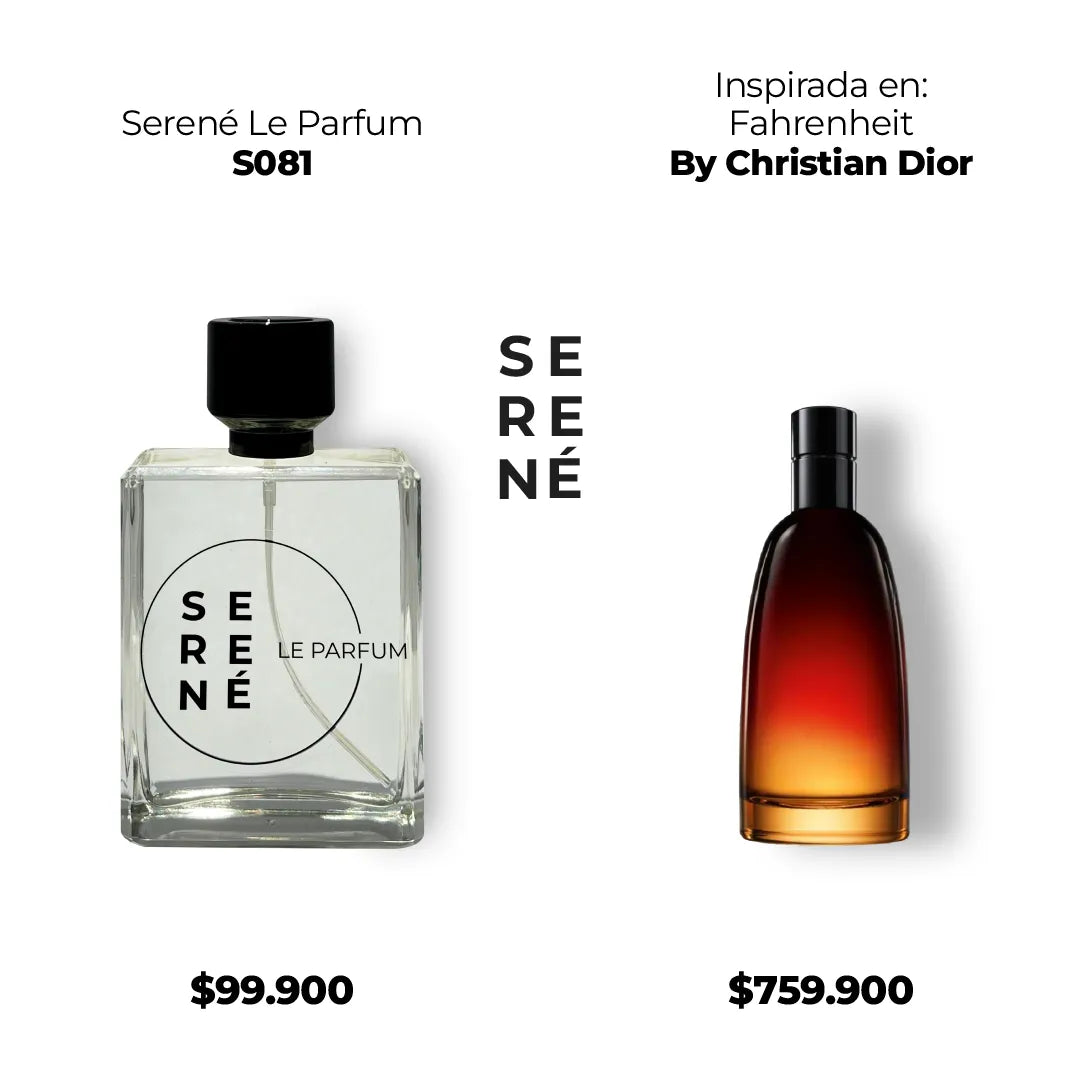 Serené Le Parfum S081- Inspirada en Fahrenheit por Christian Dior