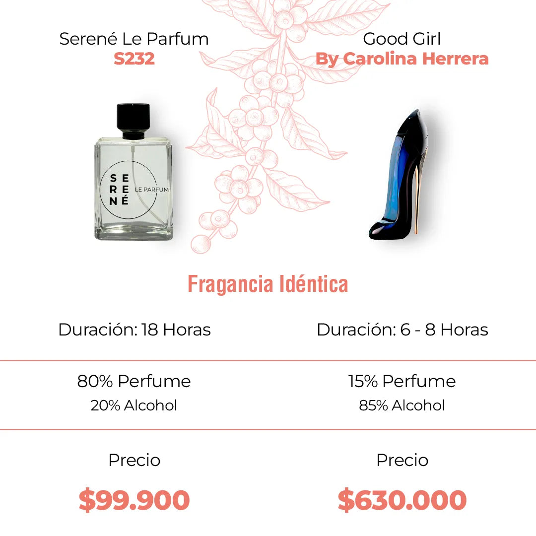 Serené Le Parfum S232 - Inspirada en Good Girl por Carolina Herrera