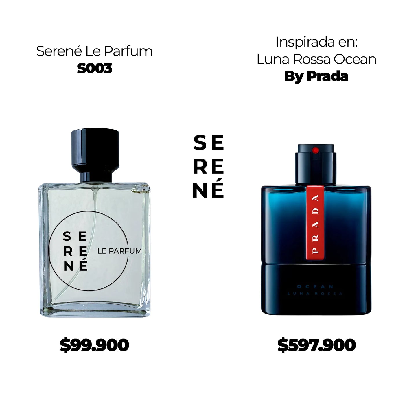 Serené S003 Inspirada en Luna Rossa Ocean By Prada (Kit 50 ML)
