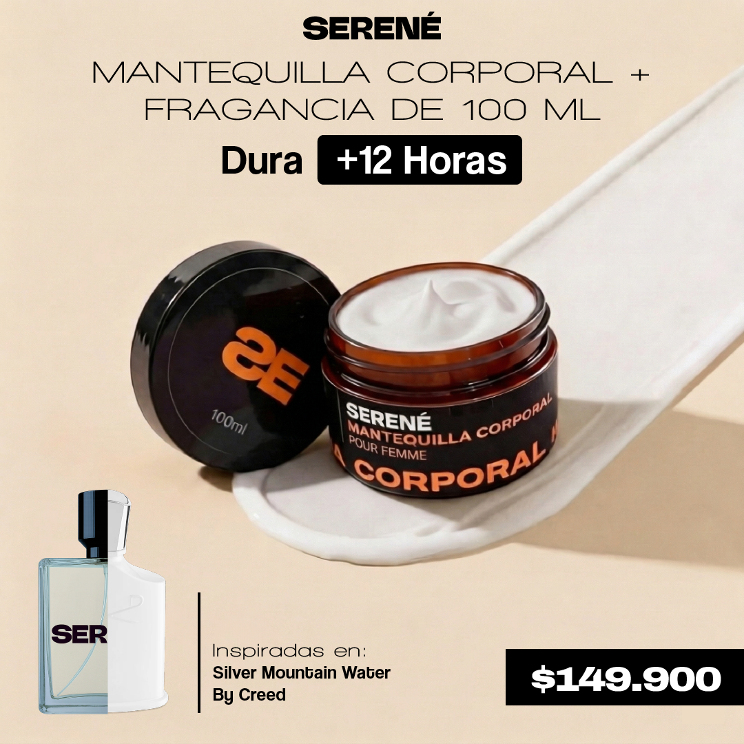 Mantequilla + Fragancia de 100 ml Inspiradas en Silver Mountain Water By Creed