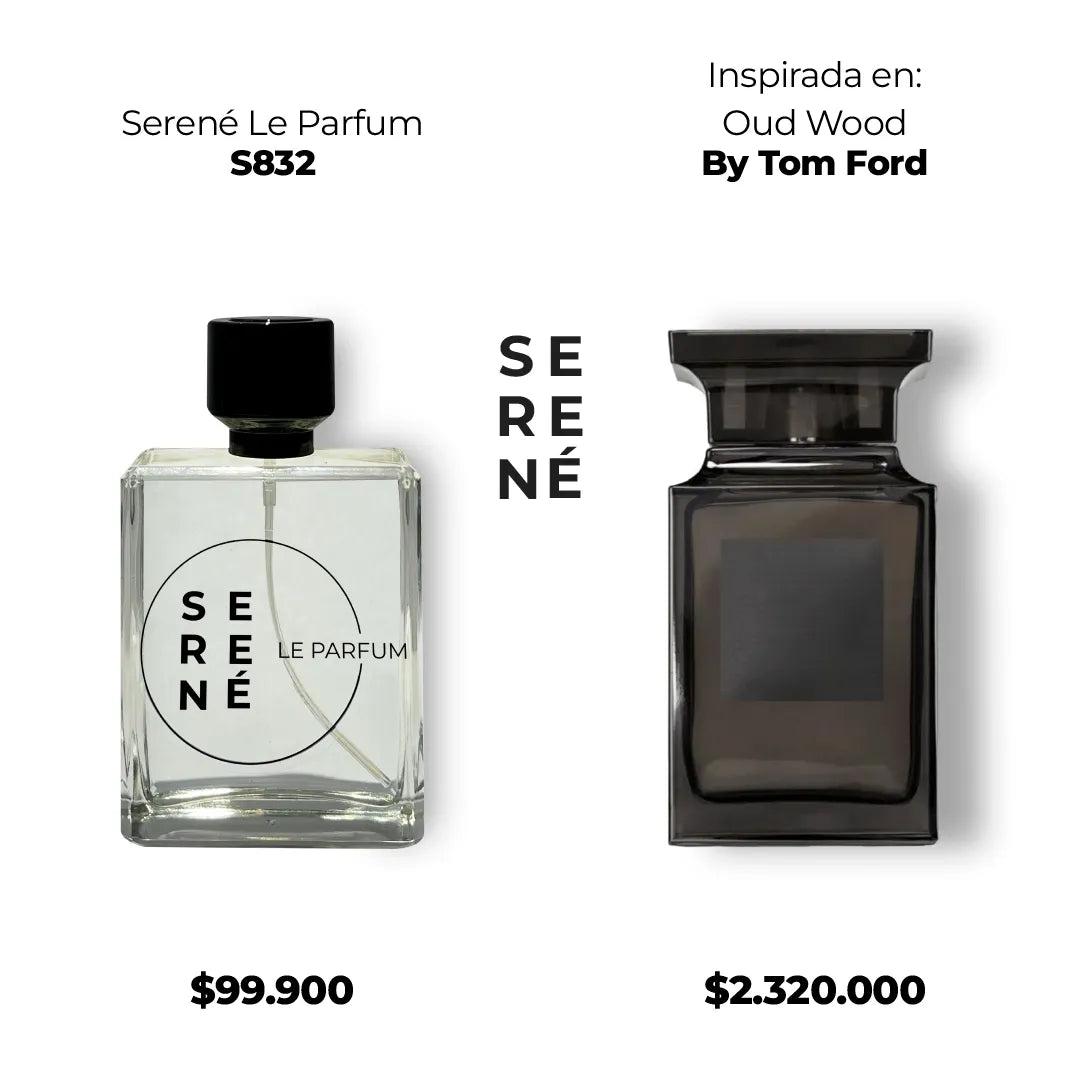 Serené Le Parfum S832 - Inspirada en Oud Wood por Tom Ford (50 ML REGALO)