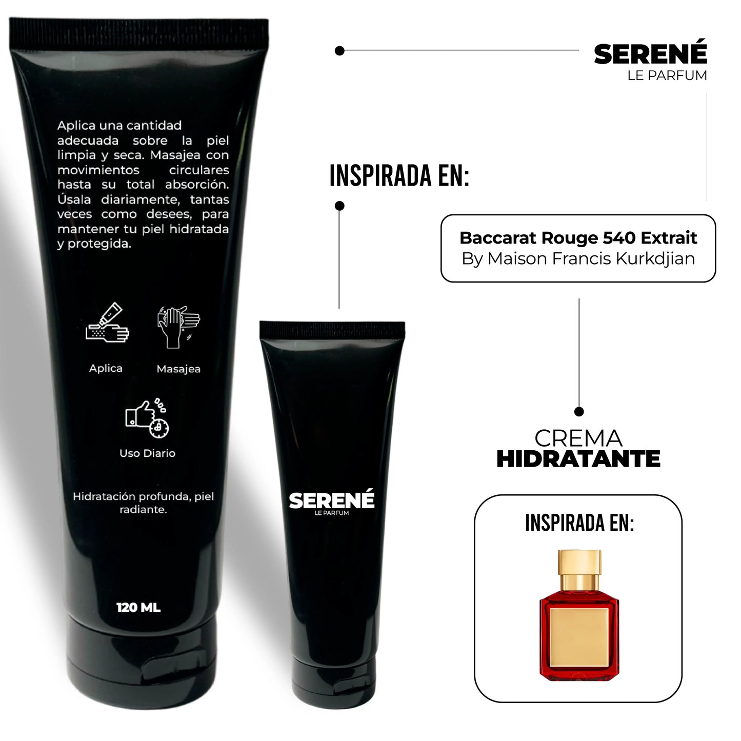 Crema Hidratante Serené C834 Inspirada en Baccarat Rouge 540 Extrait By Maison Francis Kurkdjian