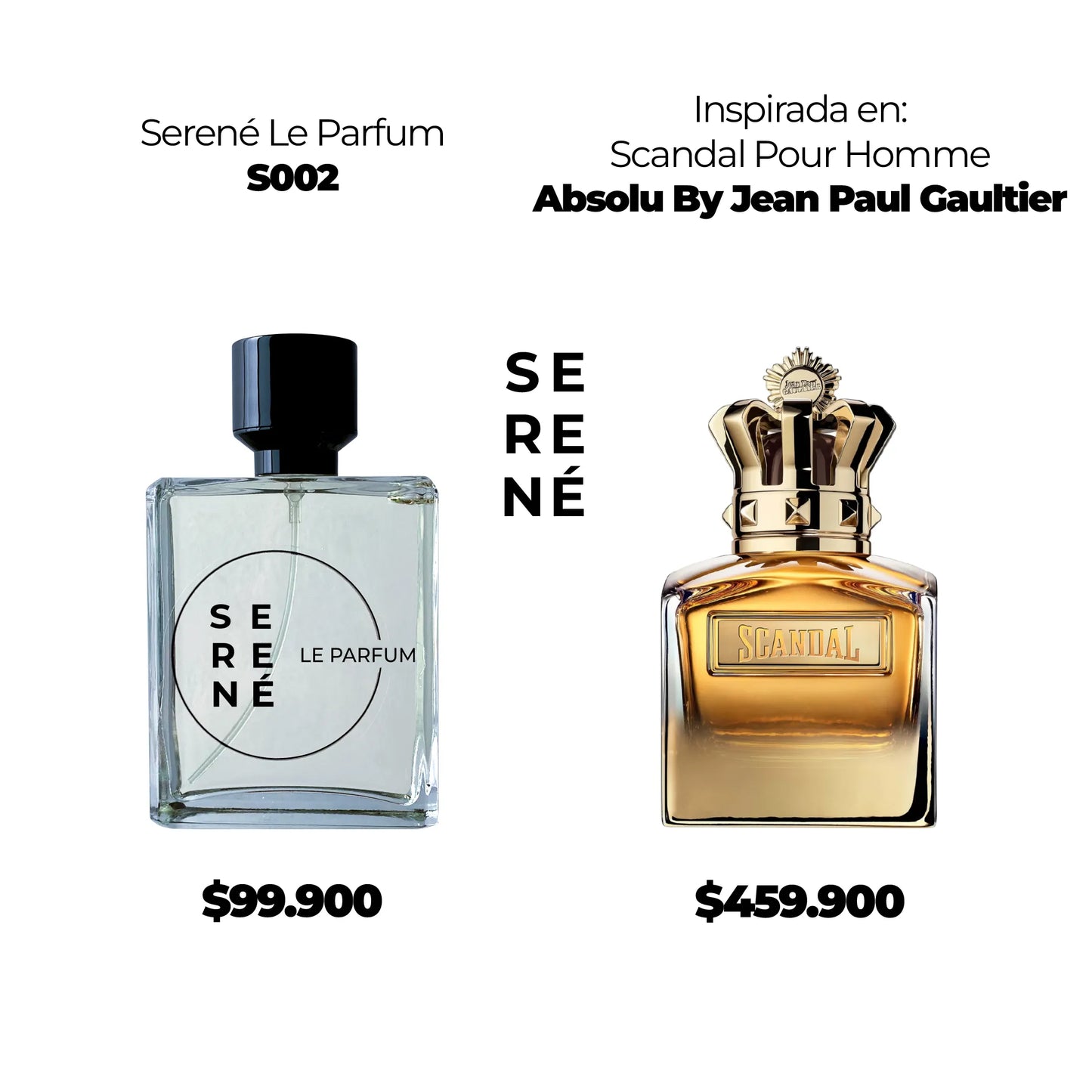 Serené S002 Inspirada en Scandal Pour Homme Absolu By Jean Paul Gaultier (Kit 50 ML)