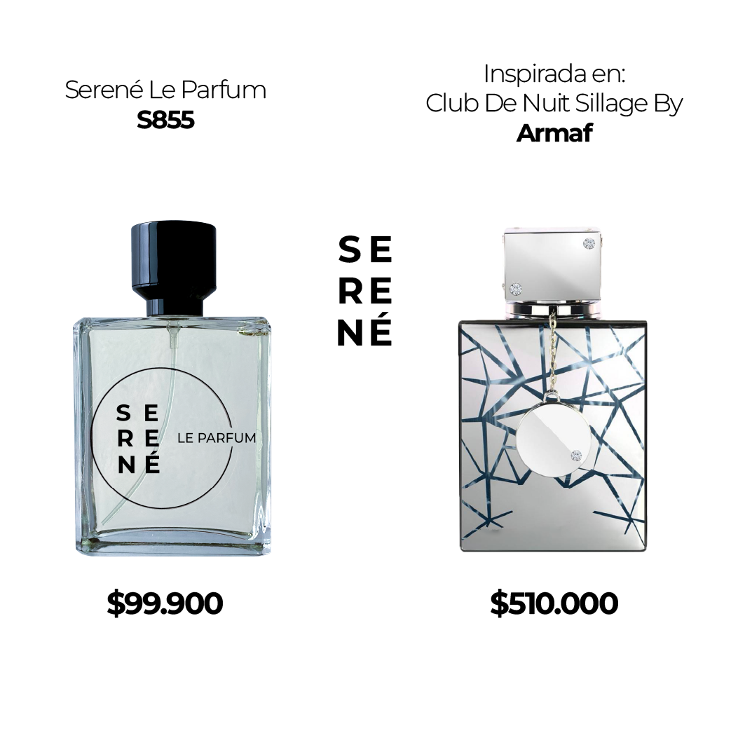 Serené Le Parfum S855 Inspirado en: Club De Nuit Sillage By Armaf (Kit 50 ML)