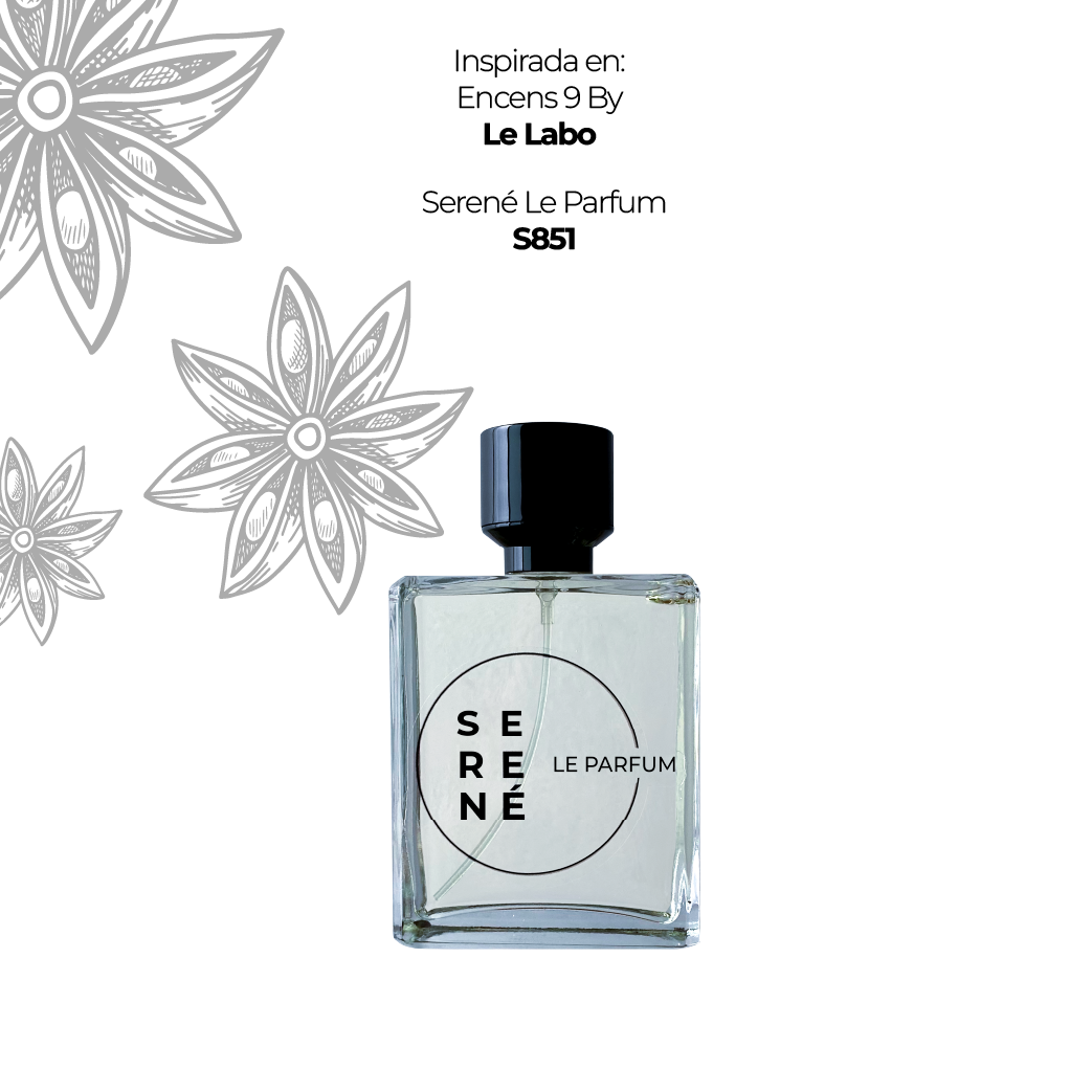 Serené Le Parfum S851 Inspirada en: Encens 9 By Le Labo (Kit 50 ML)
