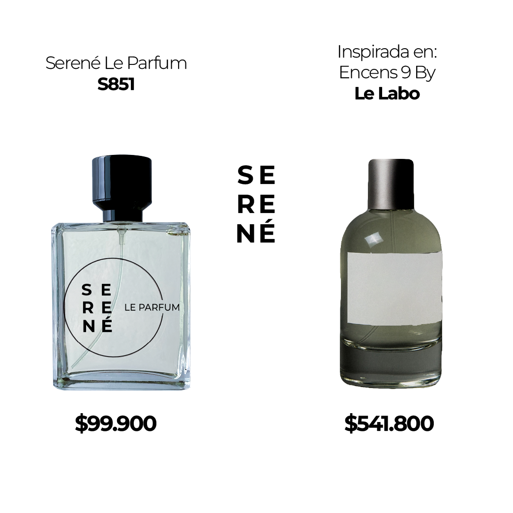 Serené Le Parfum S851 Inspirada en: Encens 9 By Le Labo (Kit 50 ML)