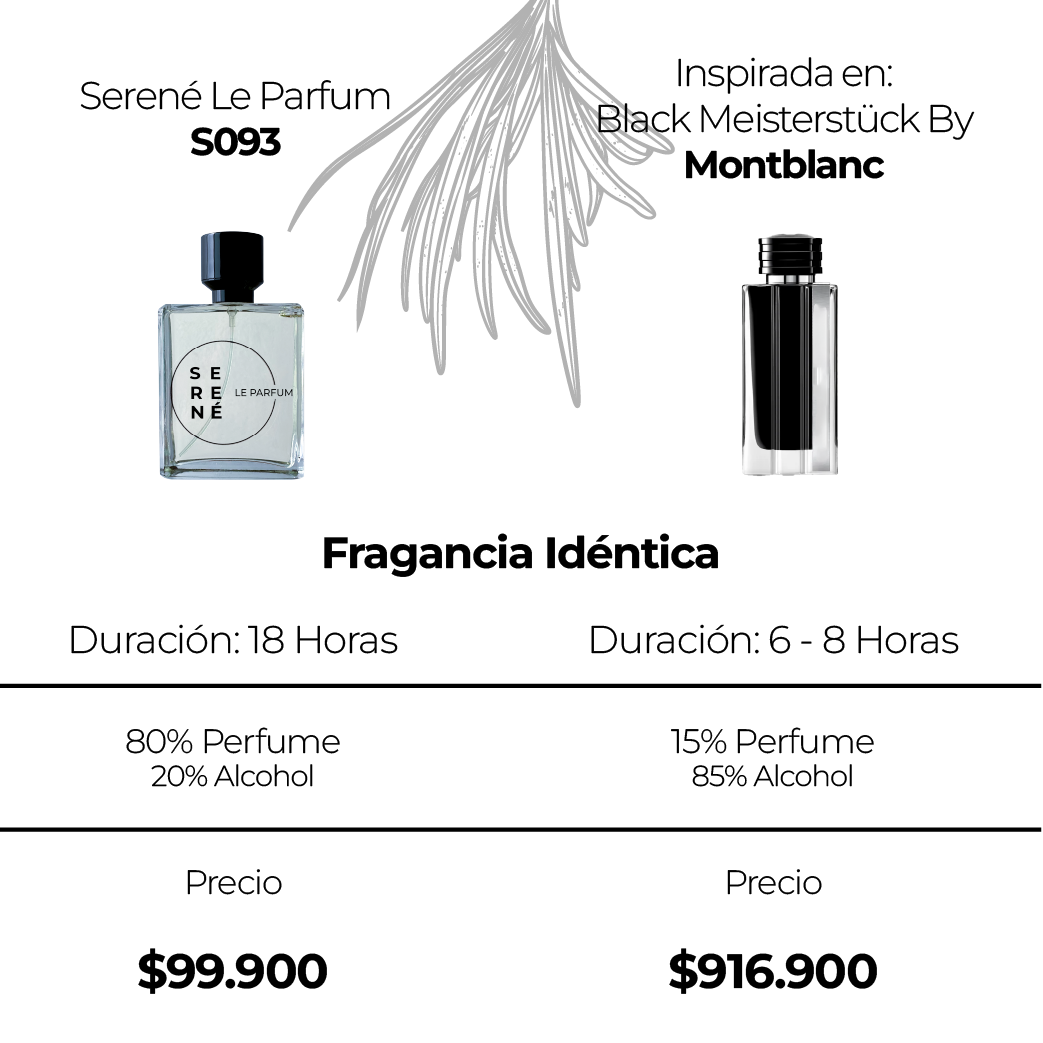 Serené Le Parfum S093 Inspirada en: Black Meisterstück By Montblanc (Kit 50 ML)