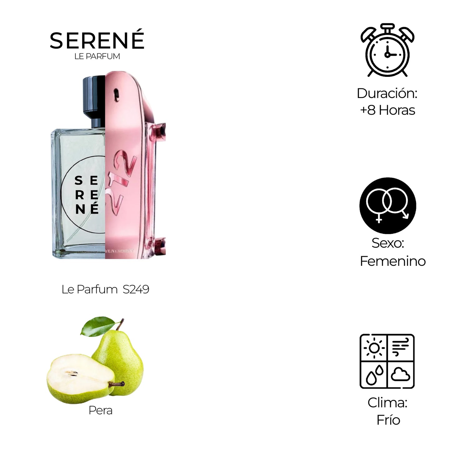 Serené Le Parfum S249 Inspirada en 212 Heroes Forever Young