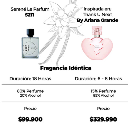 Serené Le Parfum S211 Inspirada en Thank U Next By Ariana Grande