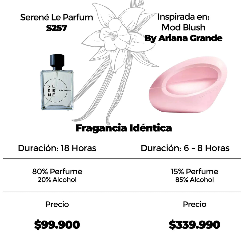 Serené Le Parfum S257 Inspirada en Mod Blush Ariana Grande (Kit 50 ML) — vista 3