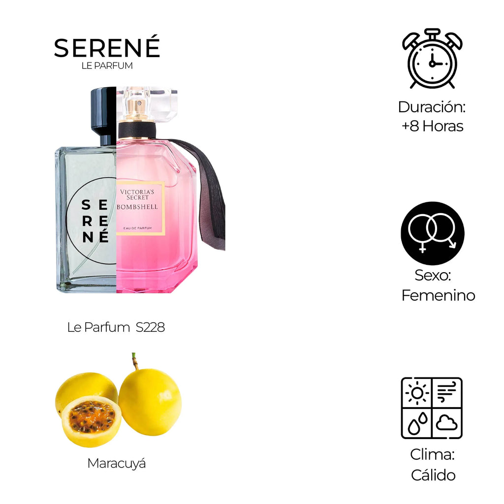 Serené Le Parfum S228 Inspirada en Bombshell By Victoria's Secret (Kit 50 ML) — vista 2