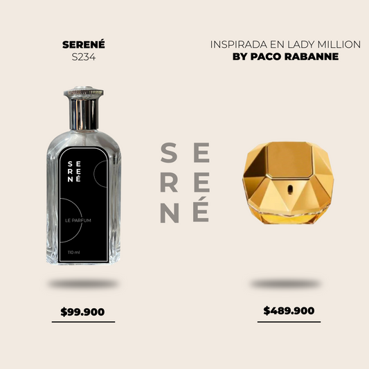 Serené Le Parfum S234 - inspirada en Lady Million By Paco Rabanne.
