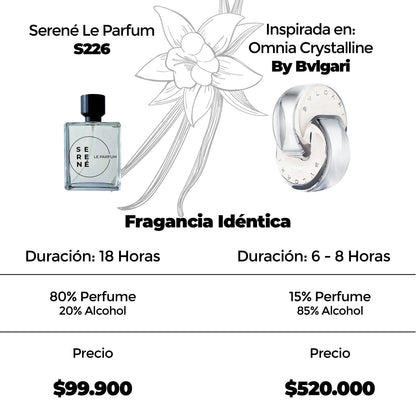 Serené Le Parfum S226 Inspirada en Omnia Cristalline