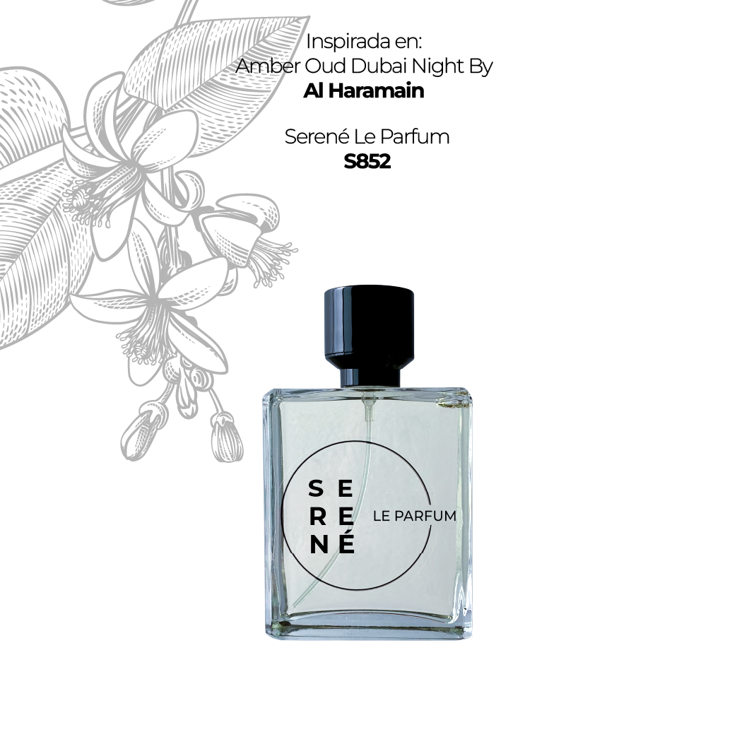 Serené Le Parfum S852 Inspirada en: Amber Oud Dubai Night By Al Haramain (Kit 50 ML)