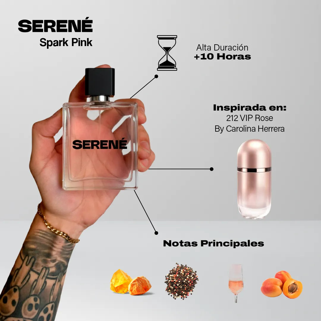 Serené Le Parfum S252 Inspirada en 212 VIP Rose By Carolina Herrera