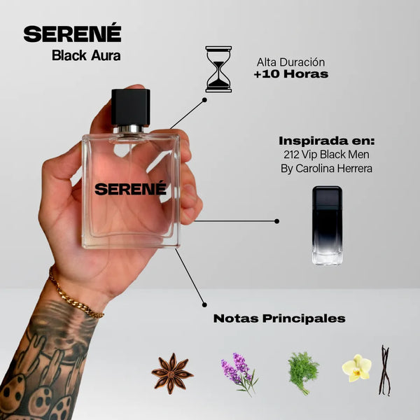 Serené Le Parfum S040 - Inspirada en 212 Vip Black por Carolina Herrera