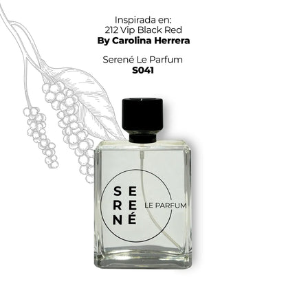 Serené Le Parfum S041 - Inspirada en 212 Vip Black Red por Carolina Herrera
