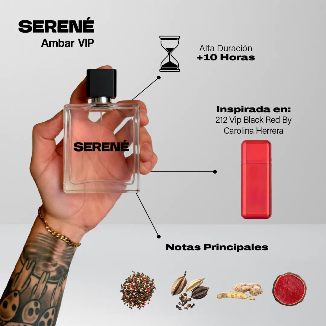 Serené Le Parfum S041 - Inspirada en 212 Vip Black Red por Carolina Herrera