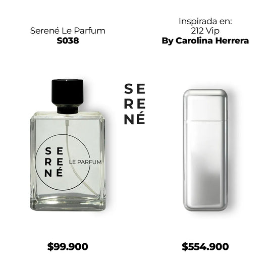 Serené Le Parfum S038 - Inspirada en 212 Vip Men por Carolina Herrera