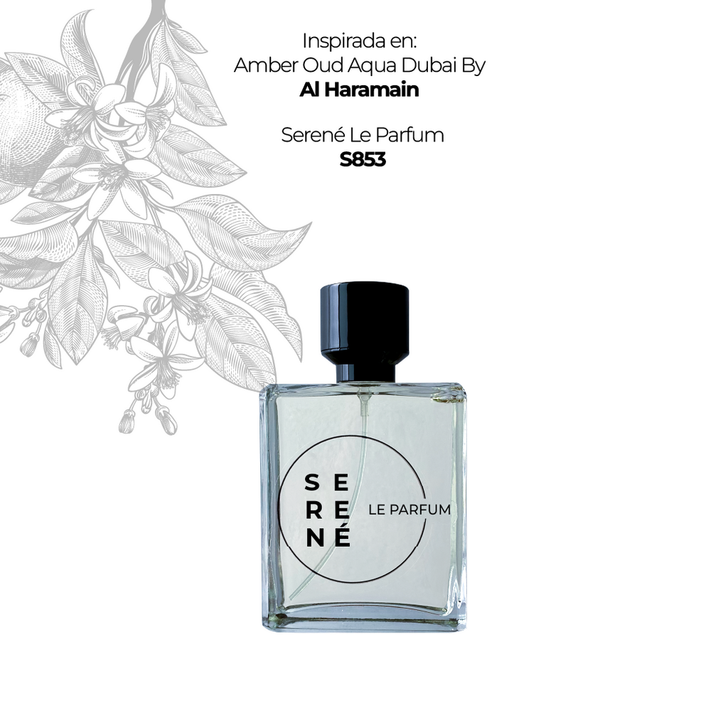 Serené Le Parfum S853 Inspirada en: Amber Oud Aqua Dubai By Al Haramain (Kit 50 ML) — vista 3