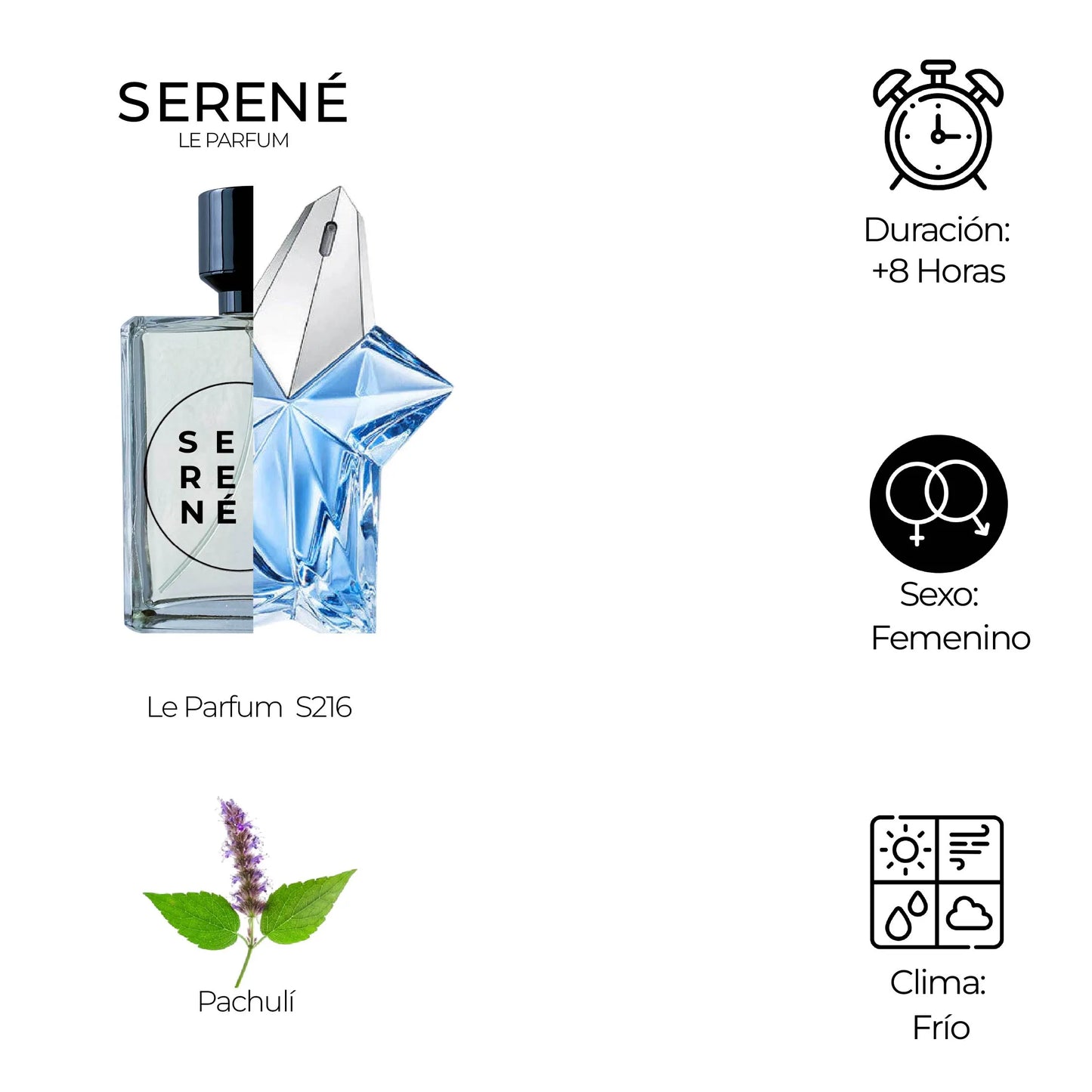 Serené Le Parfum S216 Inspirada en Angel Thierry By Mugler