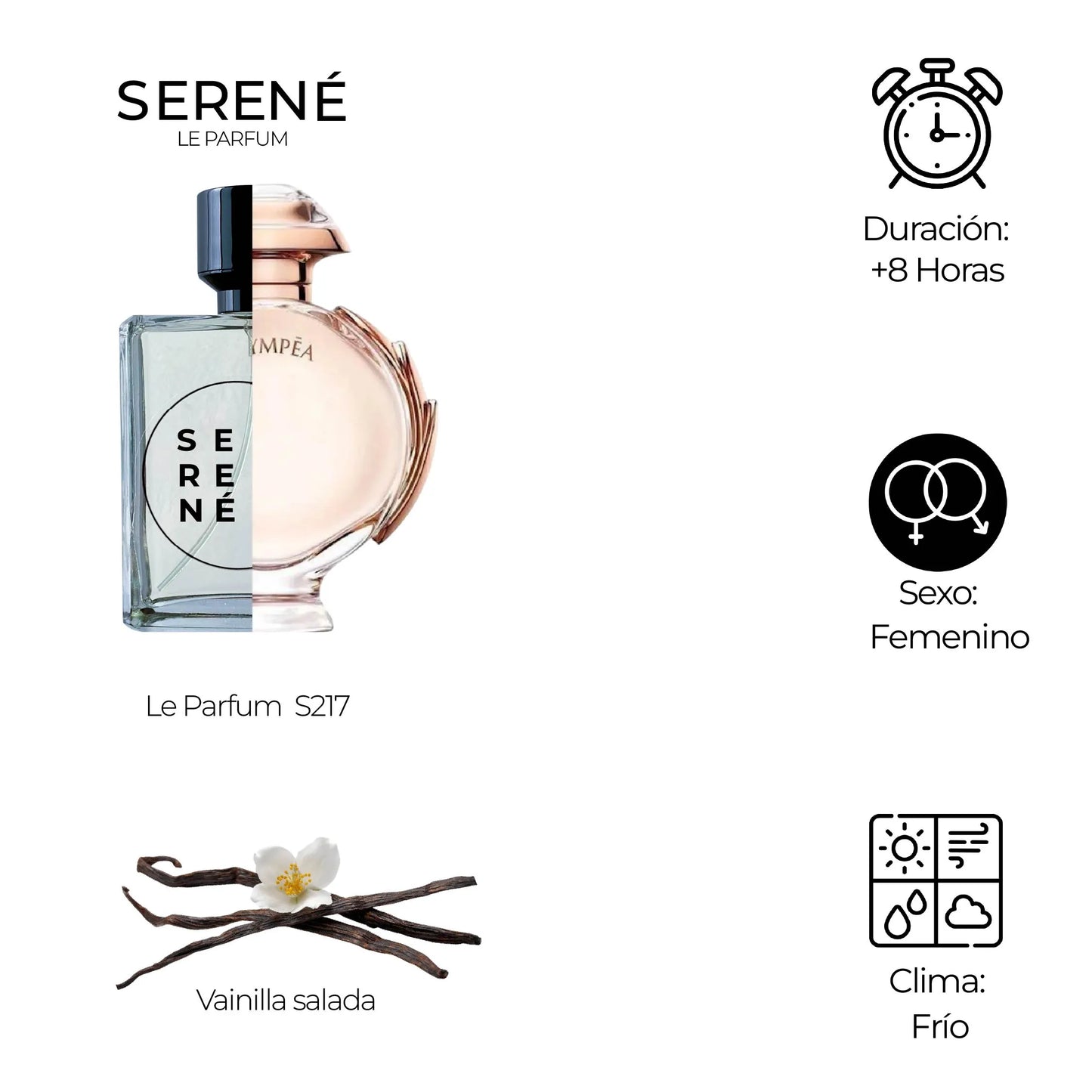 Serené Le Parfum S217 Inspirada en Olympea By Paco Rabanne