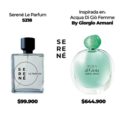 Serené Le Parfum S218 Inspirada en Acqua Di Gio Femme By Giorgio Armani