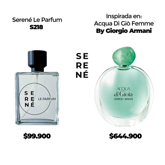 Serené Le Parfum S218 Inspirada en Acqua Di Gio Femme By Giorgio Armani