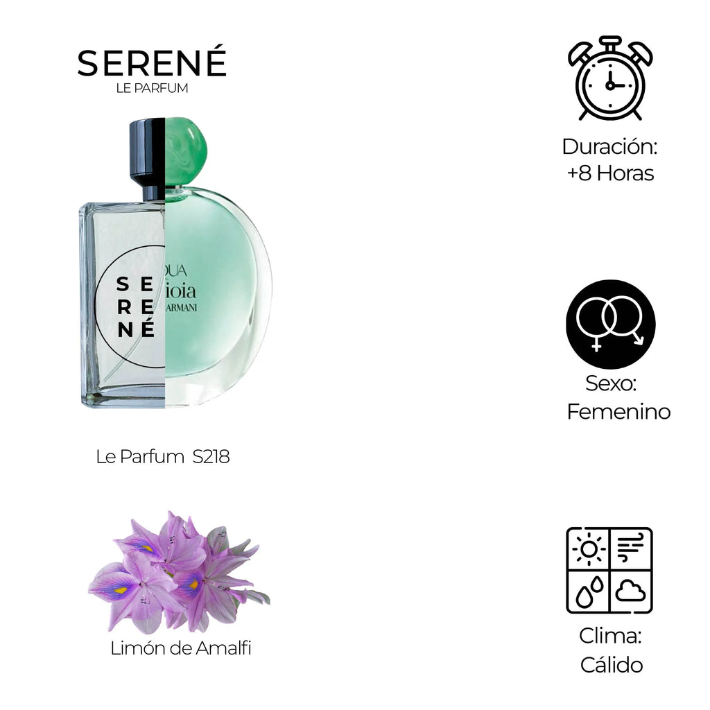 Serené Le Parfum S218 Inspirada en Acqua Di Gio Femme By Giorgio Armani (Kit 50 ML) — vista 2