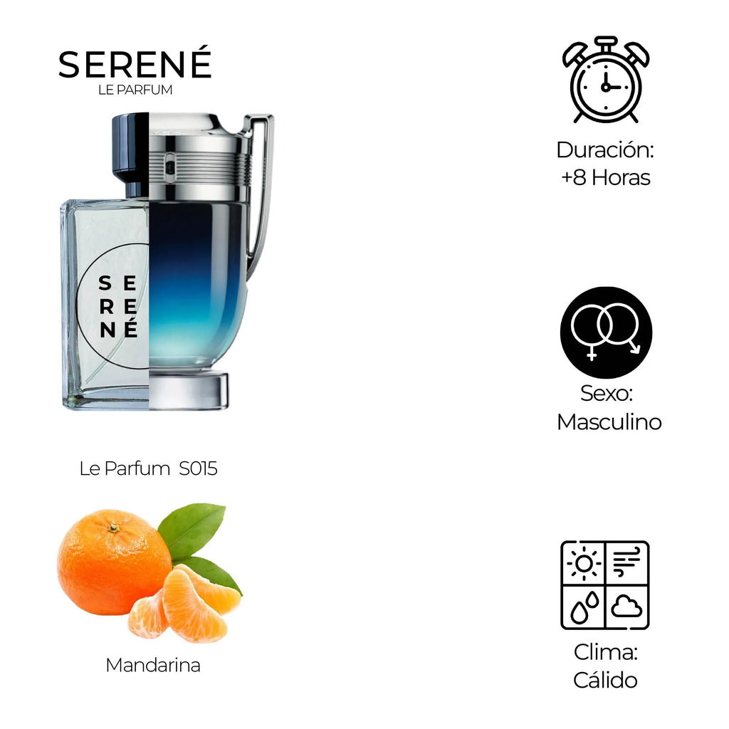 Serené Le Parfum S015 Inspirada en Invictus Legend By Paco Rabanne (Kit 50 ML) — vista 2