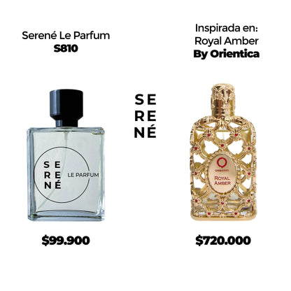 Serené Le Parfum S810 Inspirada en Royal Amber By Orientica