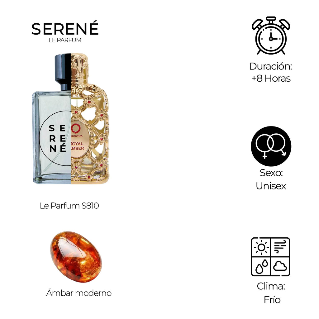 Serené Le Parfum S810 Inspirada en Royal Amber By Orientica — vista 2