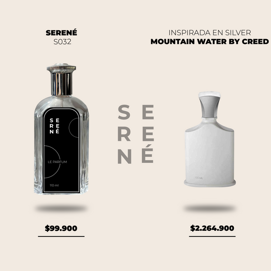 Serené Le Parfum S032 - inspirada en Silver Mountain Water By Creed