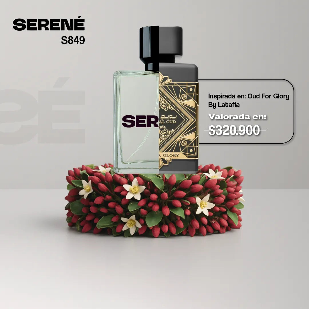 Serené Le Parfum S849 Inspirada en Bade'e al Oud For Glory By Lataffa (Feria Flores 50 ML)