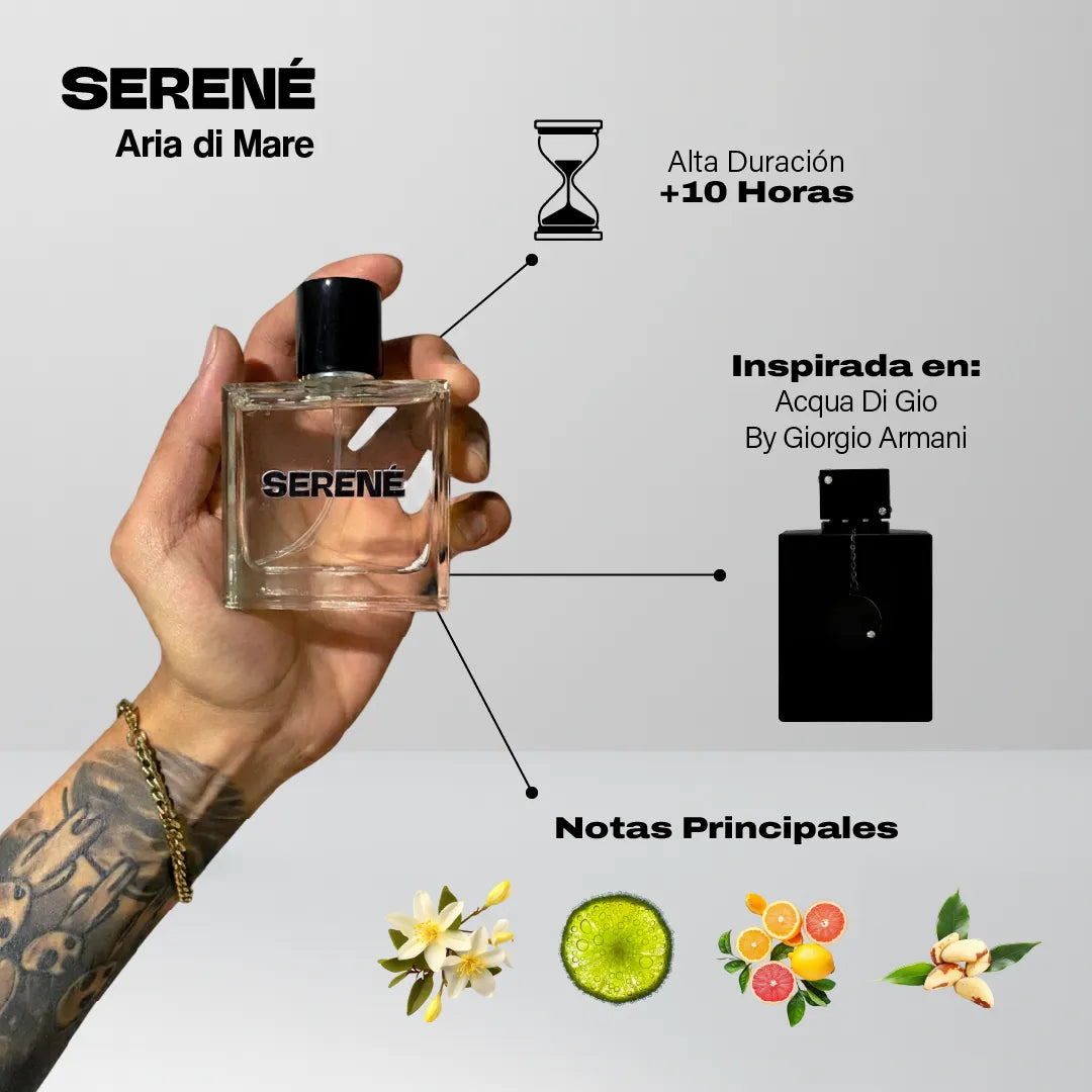 Serené Le Parfum S033 - inspirada en Acqua Di Gio por Giorgio Armani (Kit 50 ml)