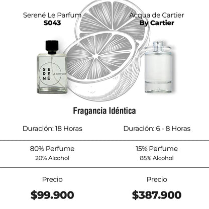 Serené Le Parfum S043 - Inspirada en Acqua de Cartier por Cartier