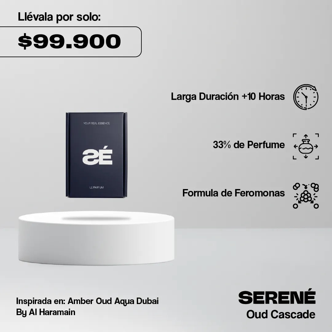 Serené Le Parfum S853 Inspirada en: Amber Oud Aqua Dubai By Al Haramain