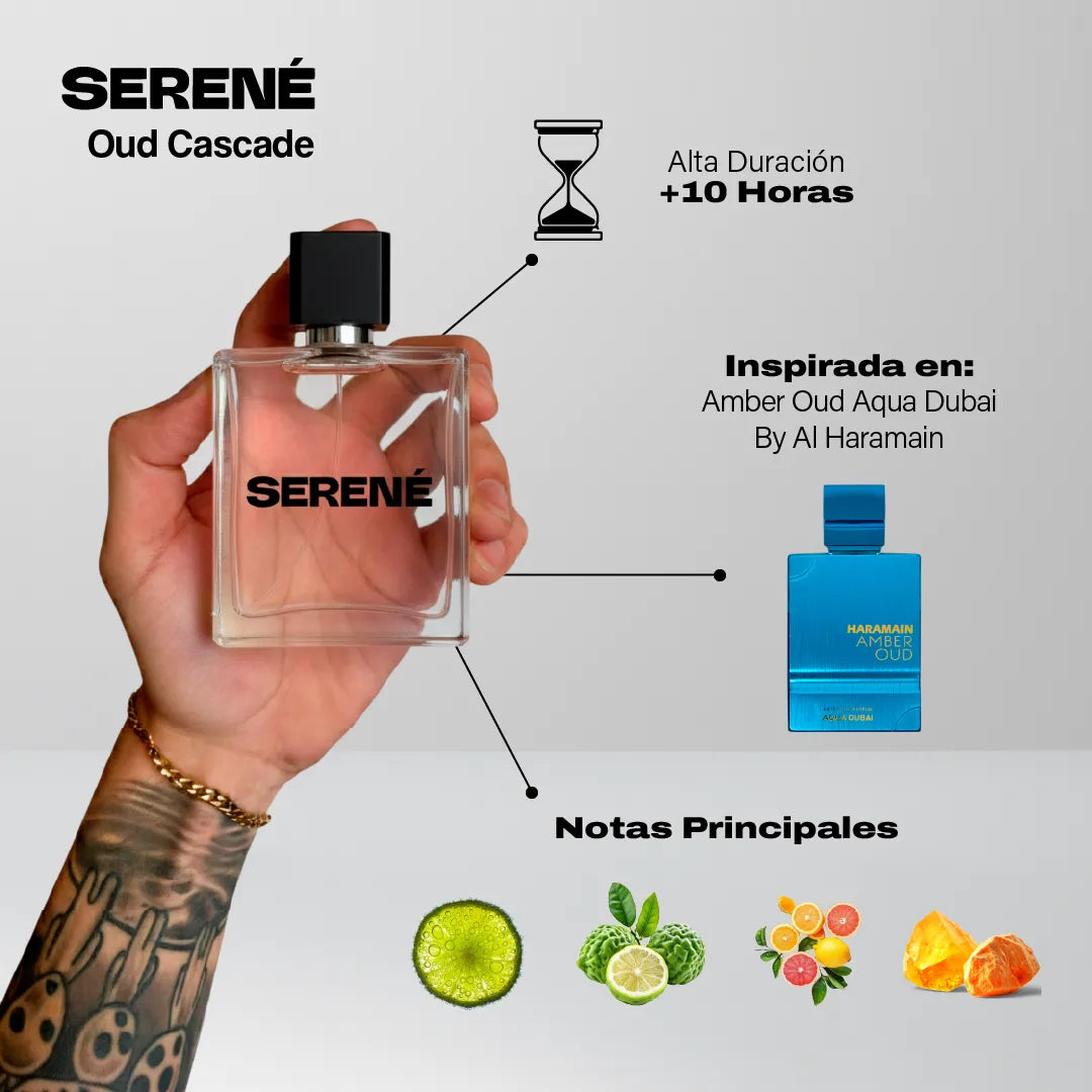 Serené Le Parfum S853 Inspirada en: Amber Oud Aqua Dubai By Al Haramain