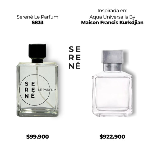 Serené S833 Inspirada en Aqua Universalis By Maison Francis Kurkdjian (Kit 50 ML)