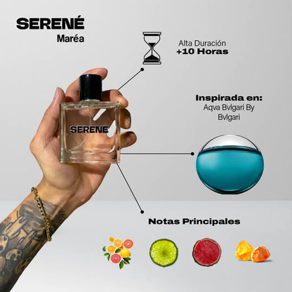 Serené Le Parfum S053 - Inspirada en Aqva Bvlgari por Bvlgari (Kit 50 ml)