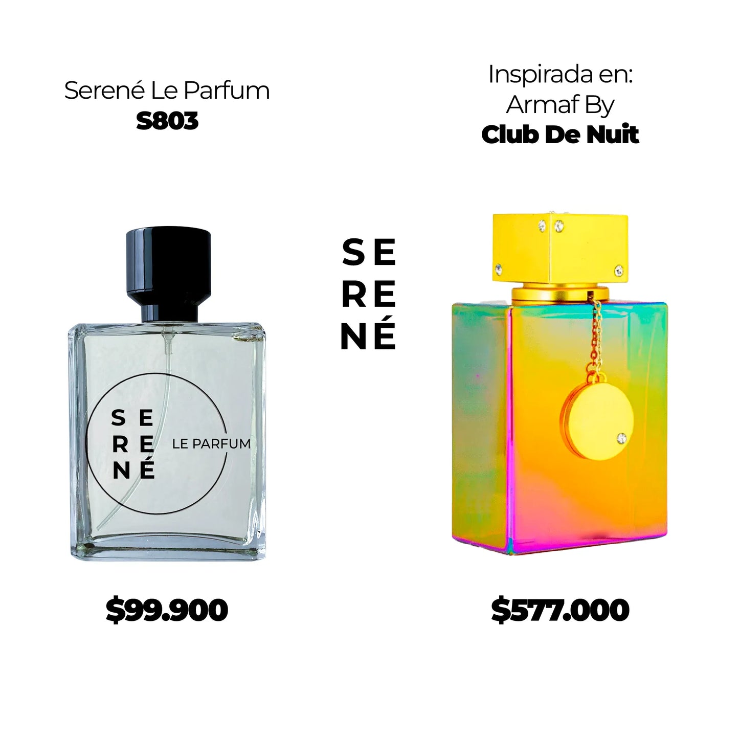 Serené S803 Inspirada en Armaf By Club De Nuit Untold (Promo 100ML X 3)