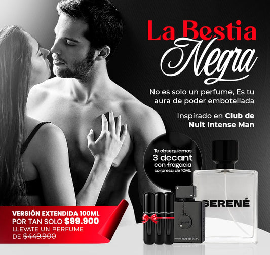 Serené S089 La bestia Negra + 3 Decants Sorpresas de Regalo