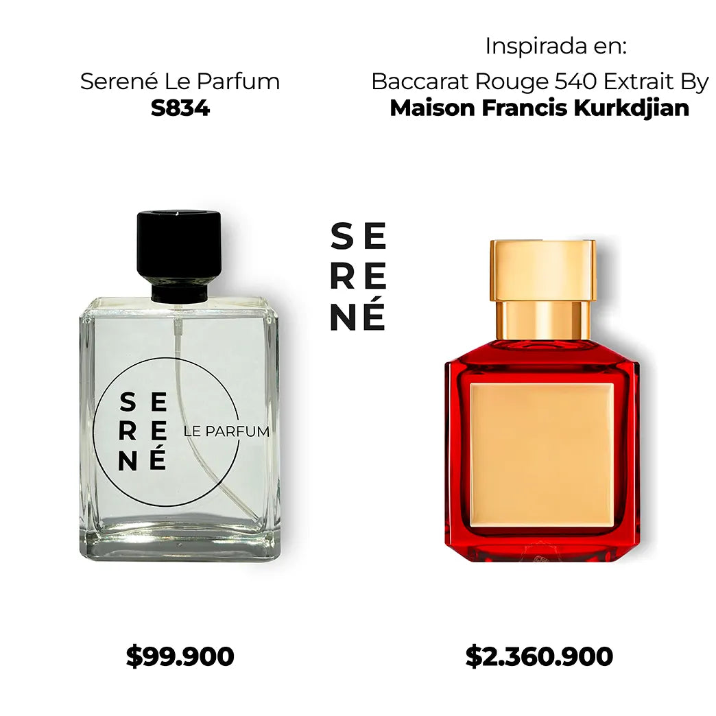 Serené S834 Inspirada en Baccarat Rouge 540 Extrait By Maison Francis Kurkdjian